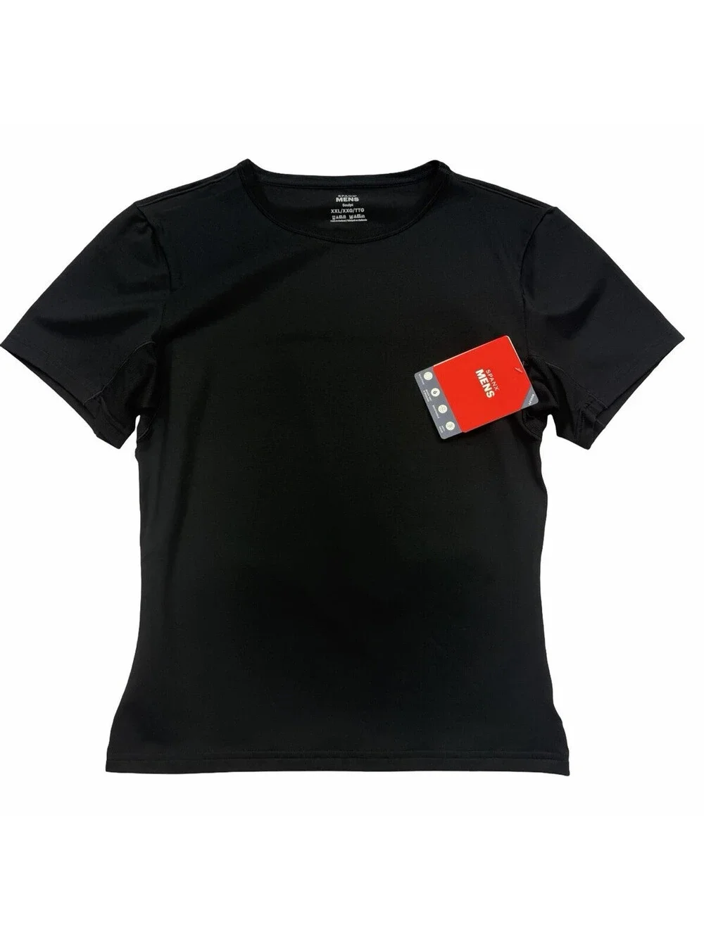 SPANX Men's Sculpt Cotton Spandex Crew T Shirt Classic Black Size XXL - Picture 1 of 5